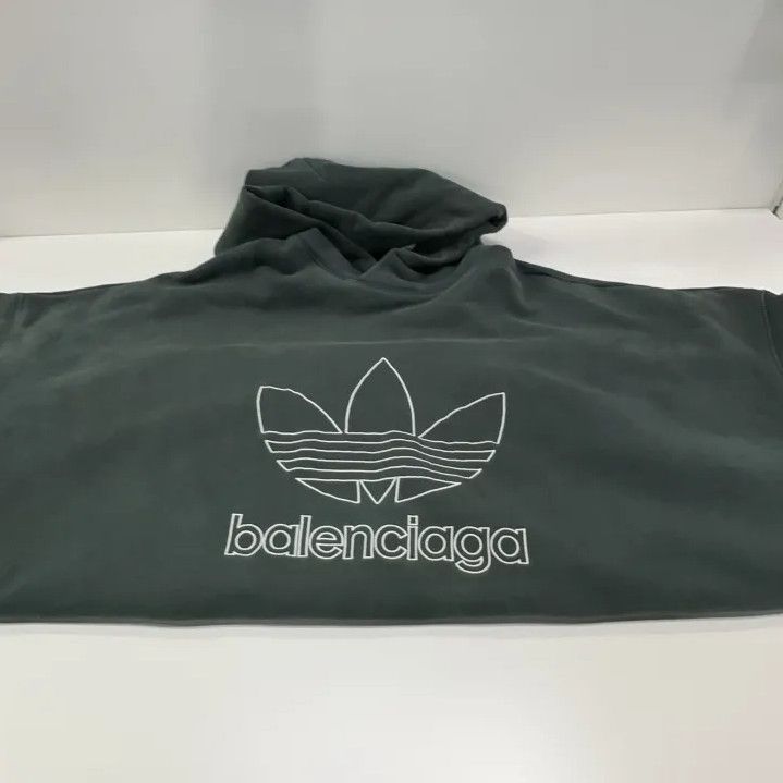 Balenciaga Balenciaga x adidas Originals Logo Hooded Sweatshirt Size US L / EU 52-54 / 3 - 7 Thumbnail