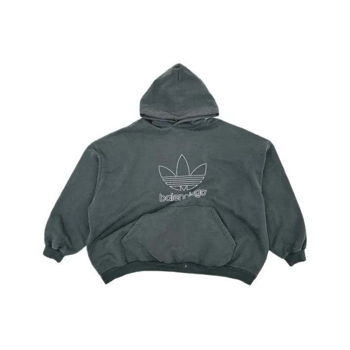 Balenciaga Balenciaga x adidas Originals Logo Hooded Sweatshirt Size US L / EU 52-54 / 3 - 2 Thumbnail