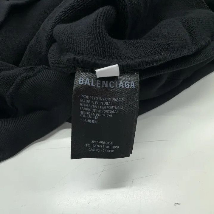 Balenciaga Balenciaga Black Oversized Hoodie for Men Size US XXS / EU 40 - 4 Thumbnail