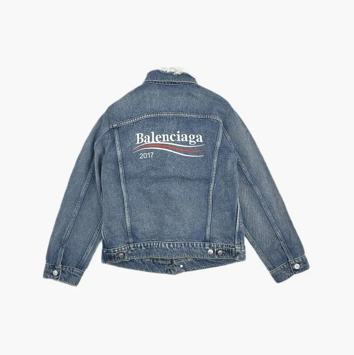 Balenciaga Balenciaga Casual Fashion Solid Color Denim Jacket Size US L / EU 52-54 / 3 - 3 Thumbnail