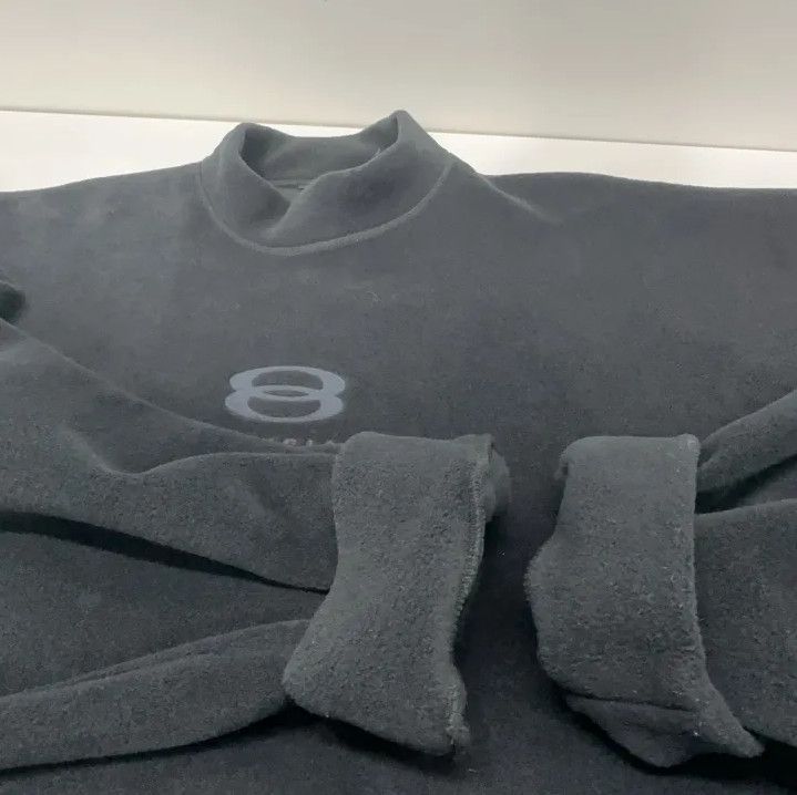 Balenciaga Balenciaga Black Logo Embroidered Oversized Sweatshirt Size US L / EU 52-54 / 3 - 12 Thumbnail