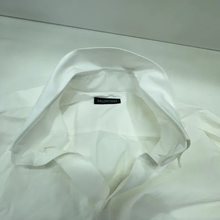 Balenciaga Balenciaga White Logo Long Sleeve Shirt Size US M / EU 48-50 / 2 - 8 Thumbnail