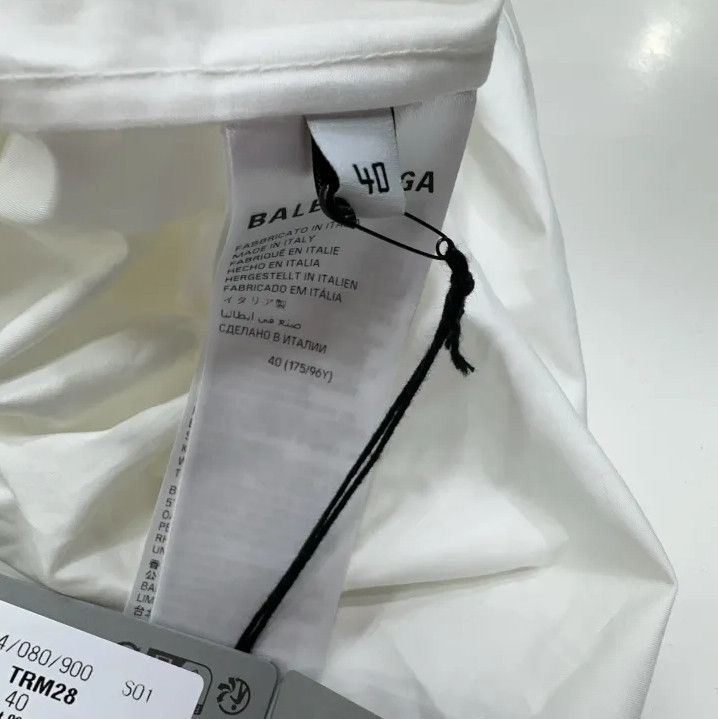Balenciaga Balenciaga White Logo Long Sleeve Shirt Size US M / EU 48-50 / 2 - 5 Thumbnail