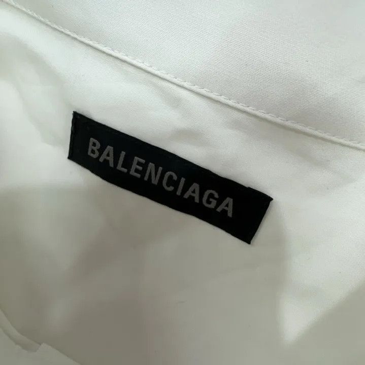 Balenciaga Balenciaga White Logo Long Sleeve Shirt Size US M / EU 48-50 / 2 - 7 Thumbnail
