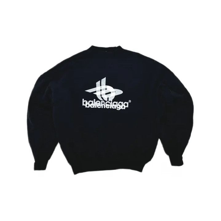 Balenciaga Balenciaga Black Logo Casual Long Sleeve Sweatshirt Size US M / EU 48-50 / 2 - 2 Thumbnail