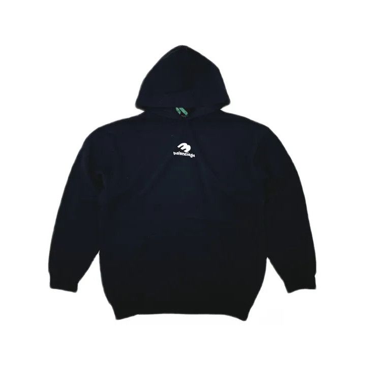 Balenciaga Balenciaga Black SS23 Logo Print Hooded Sweatshirt Size US XS / EU 42 / 0 - 2 Thumbnail