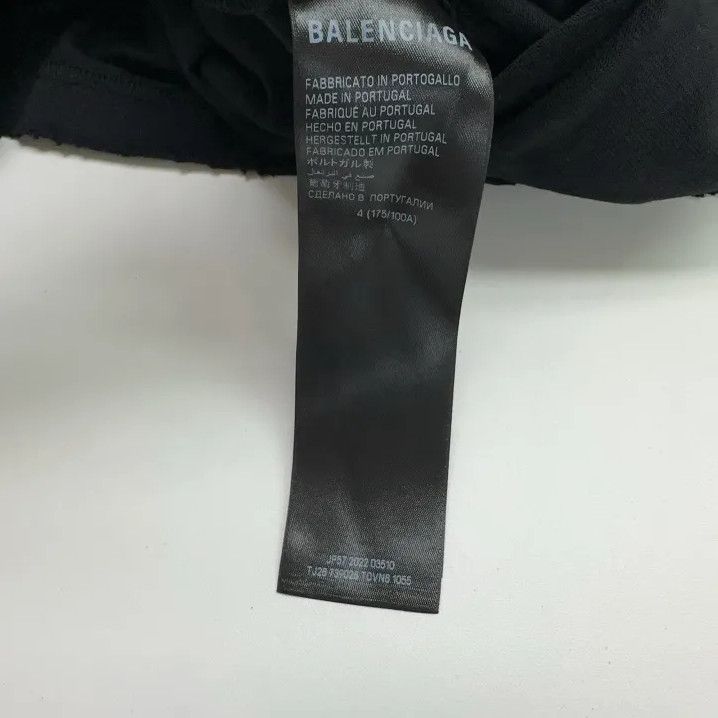 Balenciaga Balenciaga FW23 Black Oversized Logo T-Shirt Size US L / EU 52-54 / 3 - 3 Thumbnail