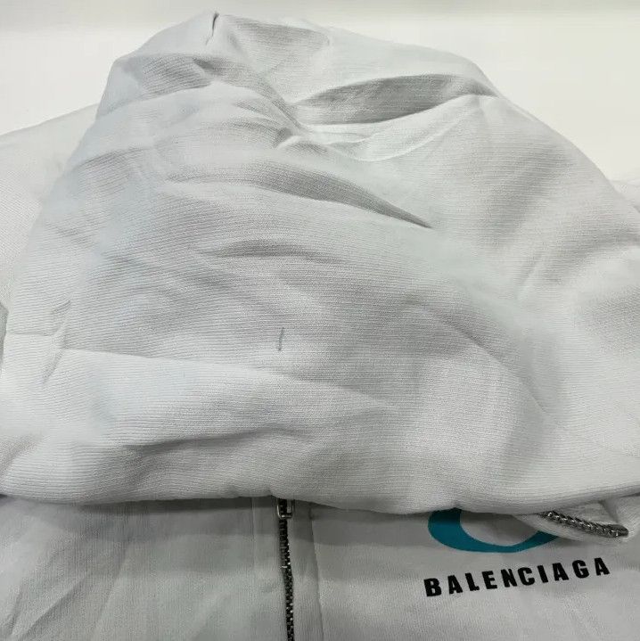 Balenciaga Balenciaga Logo Hooded Zip Sweatshirt Size US L / EU 52-54 / 3 - 6 Thumbnail