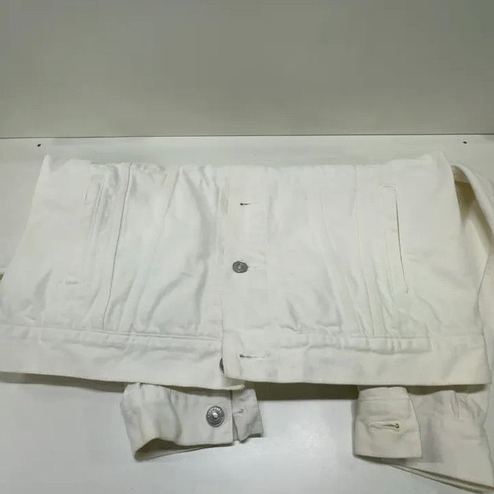 Balenciaga Balenciaga White Denim Jacket with Logo Size US L / EU 52-54 / 3 - 12 Thumbnail