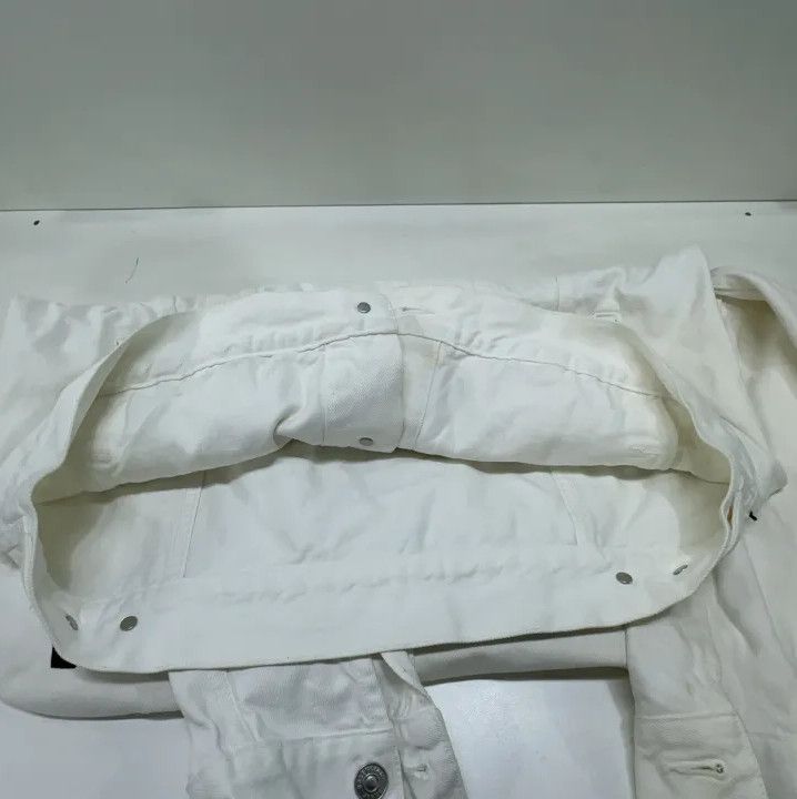 Balenciaga Balenciaga White Denim Jacket with Logo Size US L / EU 52-54 / 3 - 13 Thumbnail