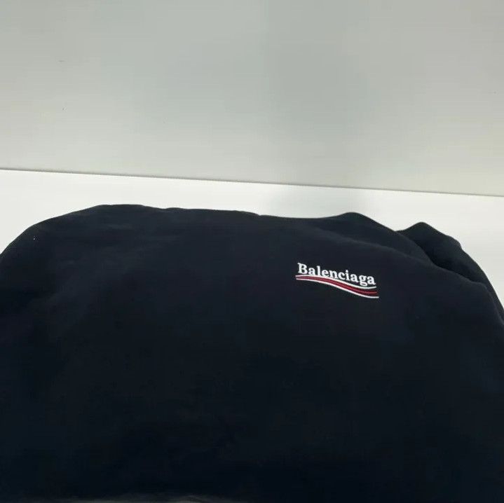 Balenciaga Balenciaga Black Logo Hooded Sweatshirt for Men Size US XL / EU 56 / 4 - 10 Thumbnail