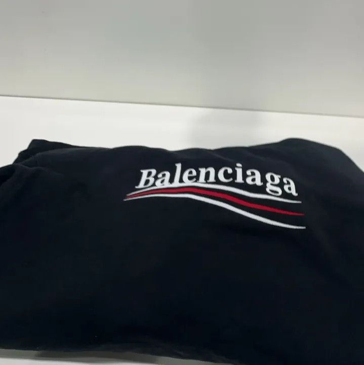 Balenciaga Balenciaga Black Logo Hooded Sweatshirt for Men Size US XL / EU 56 / 4 - 16 Thumbnail