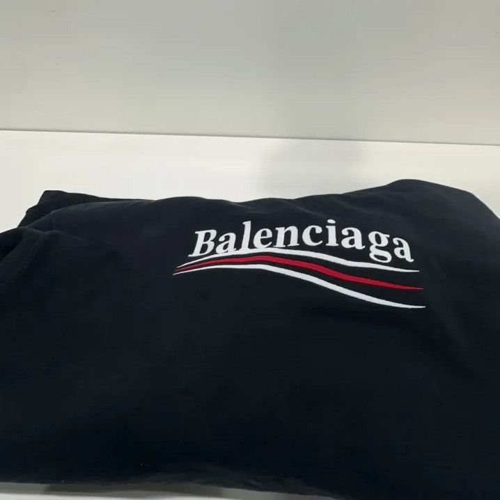 Balenciaga Balenciaga Black Logo Hooded Sweatshirt for Men Size US XL / EU 56 / 4 - 15 Thumbnail