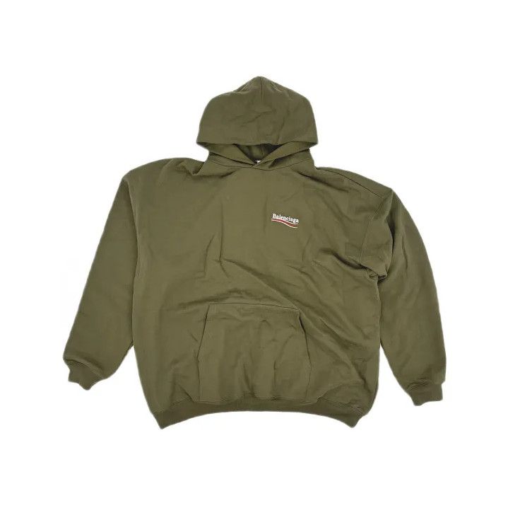 Balenciaga Balenciaga Political Campaign Hoodie in Military Green Size US S / EU 44-46 / 1 - 2 Thumbnail