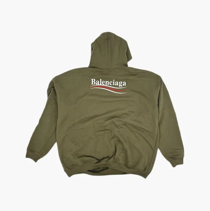 Balenciaga Balenciaga Political Campaign Hoodie in Military Green Size US S / EU 44-46 / 1 - 3 Thumbnail