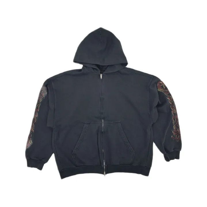 Balenciaga Balenciaga Black Printed Zip-Up Hoodie for Men Size US S / EU 44-46 / 1 - 2 Thumbnail