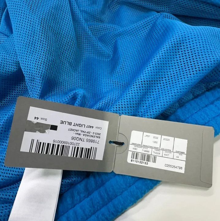 Balenciaga Balenciaga Blue Long Sleeve Zip Jacket Size US L / EU 52-54 / 3 - 7 Thumbnail