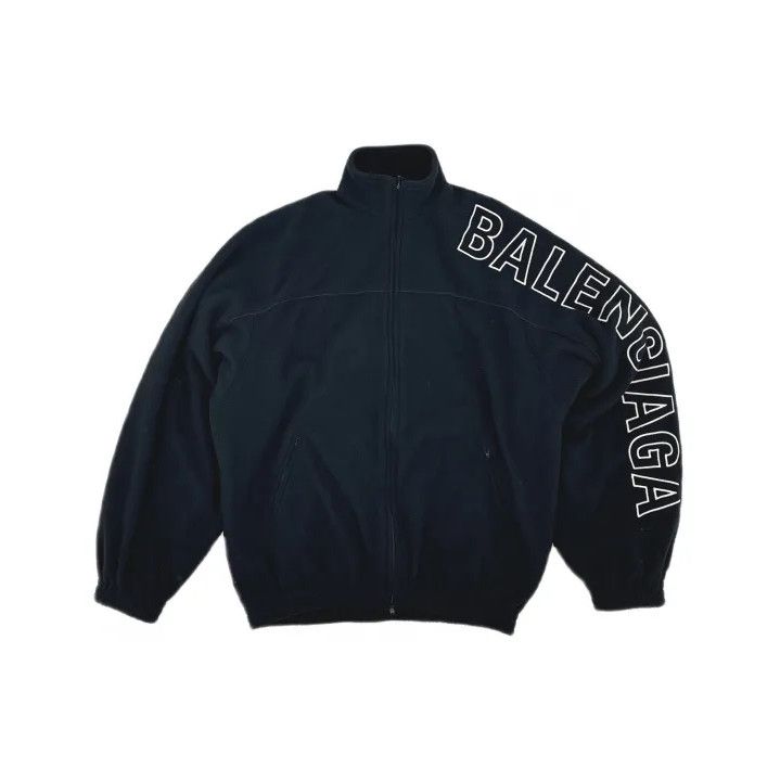 Balenciaga Balenciaga Logo Print Black Long Sleeve Jacket Size US L / EU 52-54 / 3 - 2 Thumbnail