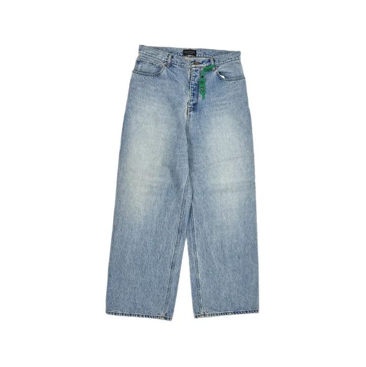 Balenciaga Balenciaga SS24 Wash Denim Wide-Leg Pants Size US 27 - 2 Thumbnail