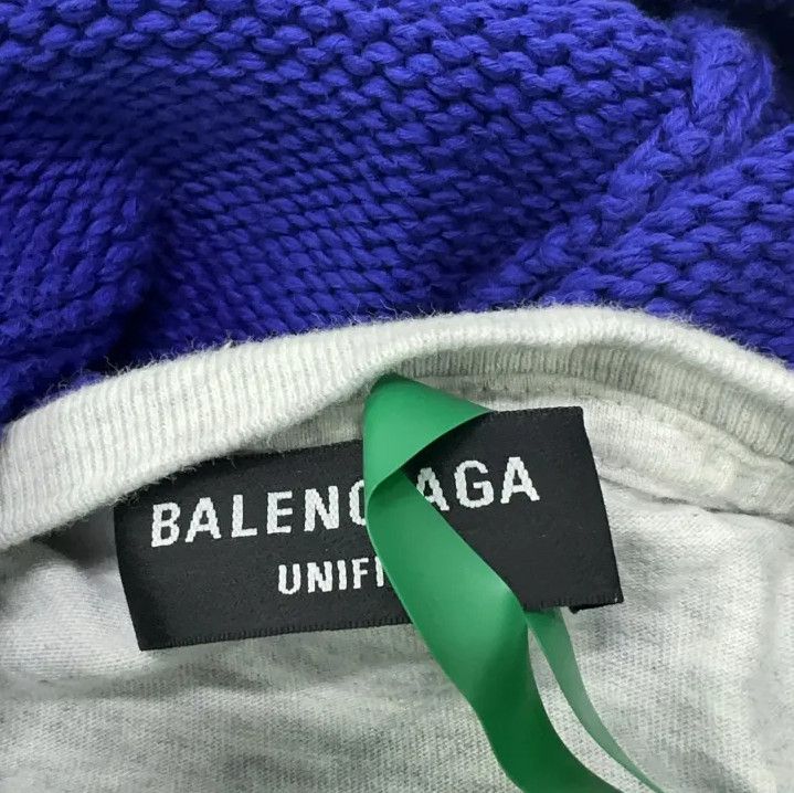 Balenciaga Balenciaga FW21 Classic Logo Hoodie Sweater in Blue Size US XS / EU 42 / 0 - 4 Thumbnail
