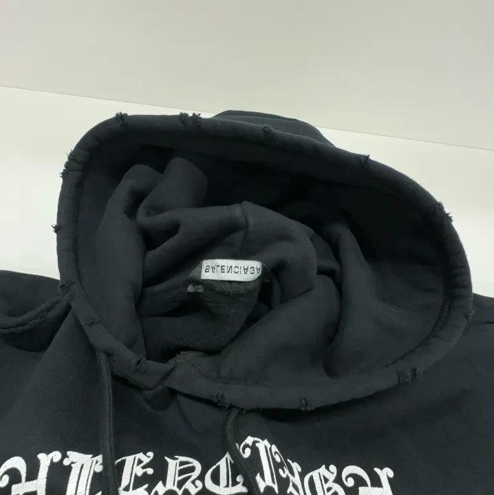 Balenciaga Balenciaga Black Graphic Print Hoodie Size US XS / EU 42 / 0 - 6 Thumbnail