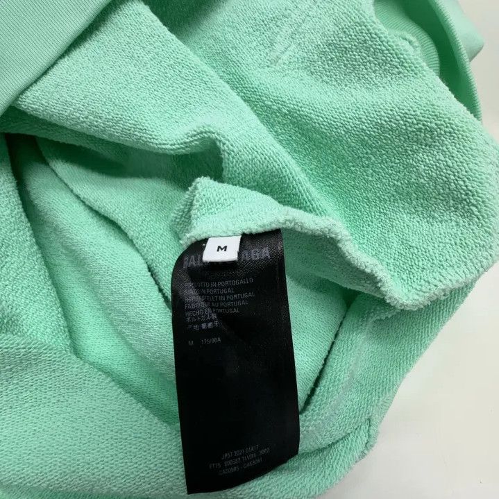 Balenciaga Balenciaga Green Logo Hooded Sweatshirt for Men Size US M / EU 48-50 / 2 - 4 Thumbnail