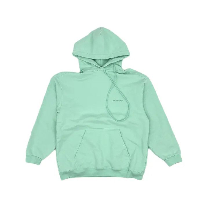 Balenciaga Balenciaga Green Logo Hooded Sweatshirt for Men Size US M / EU 48-50 / 2 - 2 Thumbnail