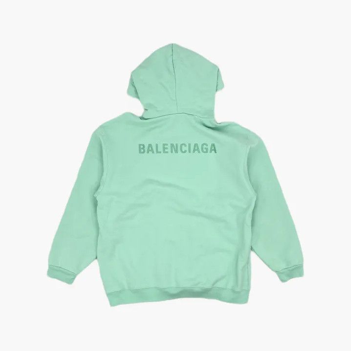 Balenciaga Balenciaga Green Logo Hooded Sweatshirt for Men Size US M / EU 48-50 / 2 - 3 Thumbnail