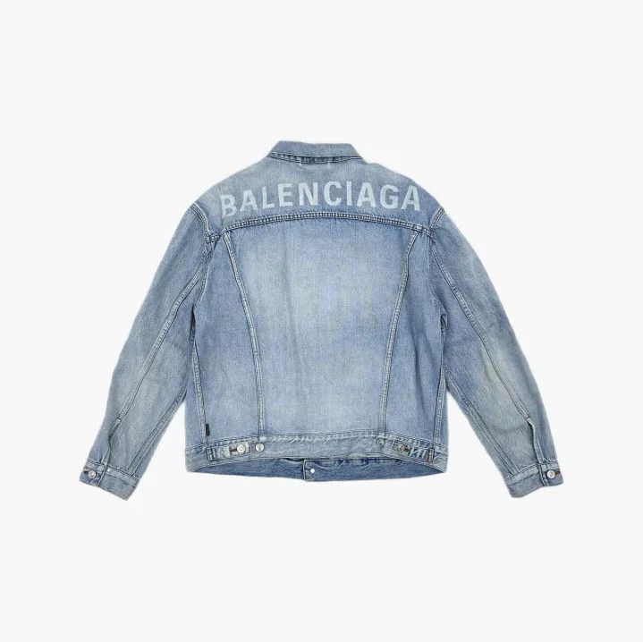 Balenciaga Balenciaga Logo Denim Jacket for Men Size US M / EU 48-50 / 2 - 3 Thumbnail