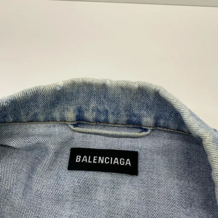 Balenciaga Balenciaga Logo Denim Jacket for Men Size US M / EU 48-50 / 2 - 6 Thumbnail