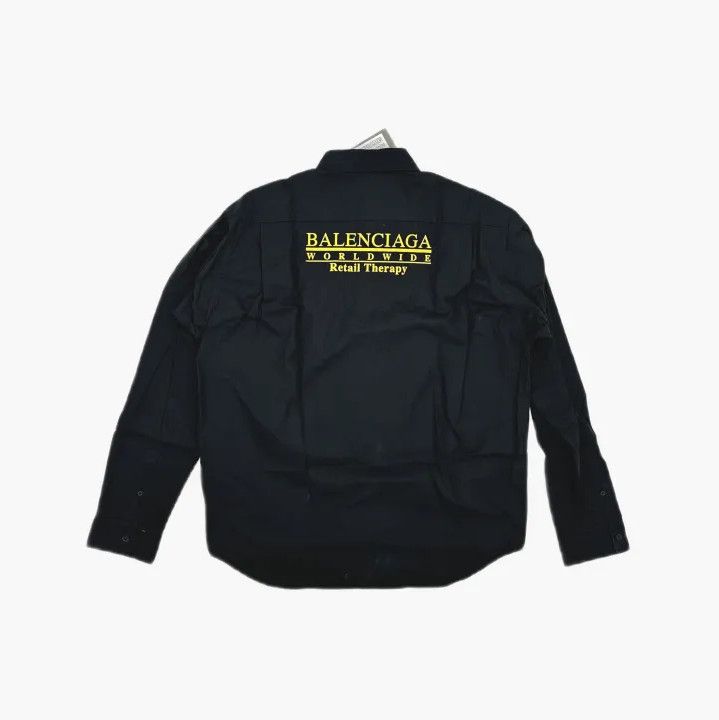 Balenciaga Balenciaga Black Logo Casual Long Sleeve Shirt Size US M / EU 48-50 / 2 - 3 Thumbnail