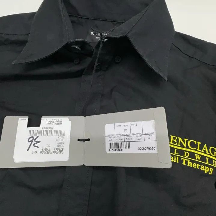 Balenciaga Balenciaga Black Logo Casual Long Sleeve Shirt Size US M / EU 48-50 / 2 - 6 Thumbnail