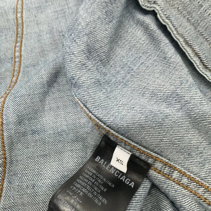 Balenciaga Balenciaga Logo Denim Jacket for Men and Women Size US XS / EU 42 / 0 - 4 Thumbnail