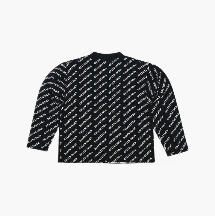 Balenciaga Balenciaga SS22 Black Logo Long Sleeve Knitwear Size US M / EU 48-50 / 2 - 3 Thumbnail