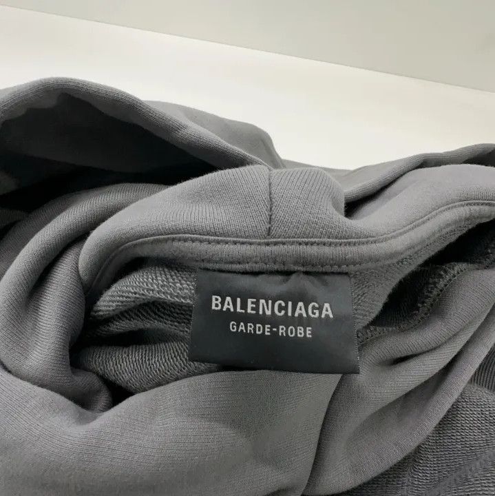Balenciaga Balenciaga Men's Gray Logo Print Hoodie Size US S / EU 44-46 / 1 - 6 Thumbnail