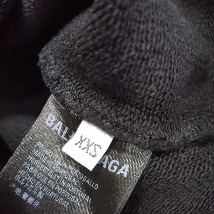 Balenciaga Balenciaga Casual Logo Print Black Hoodie Size US XXS / EU 40 - 3 Thumbnail