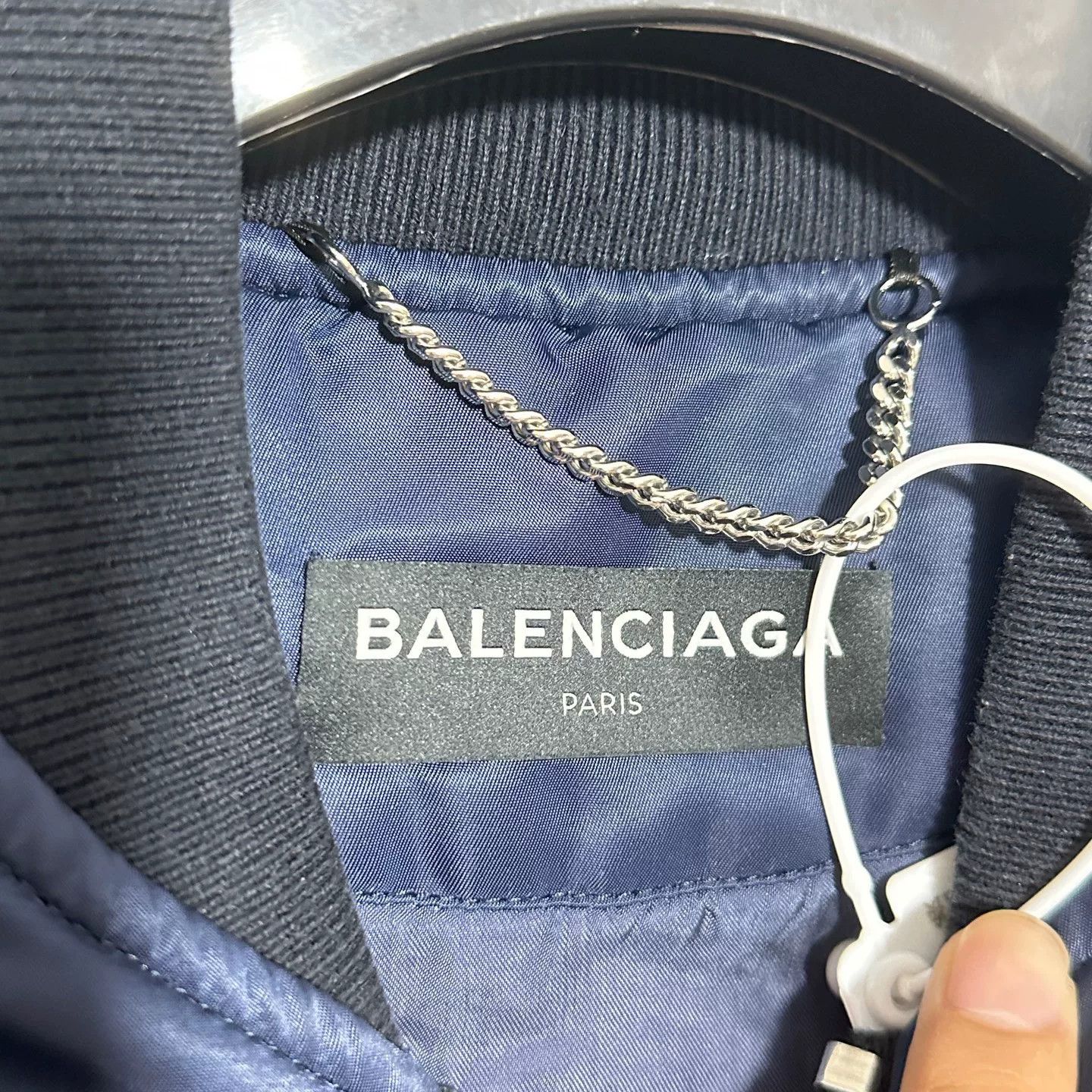 Balenciaga balenciaga embroidered bomber jacket in deep blue Size US L / EU 52-54 / 3 - 6 Thumbnail