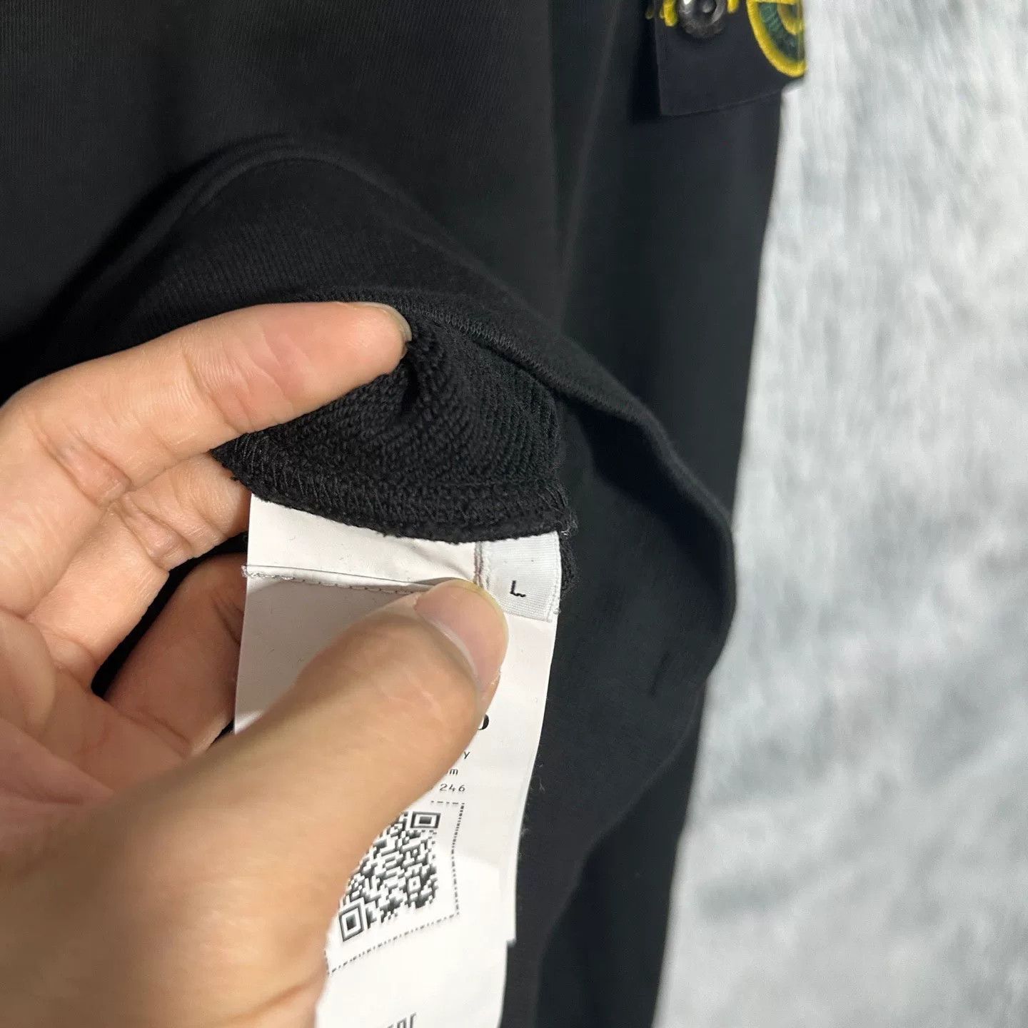 Stone Island stone island black crew neck sweatshirt L Size US L / EU 52-54 / 3 - 6 Thumbnail