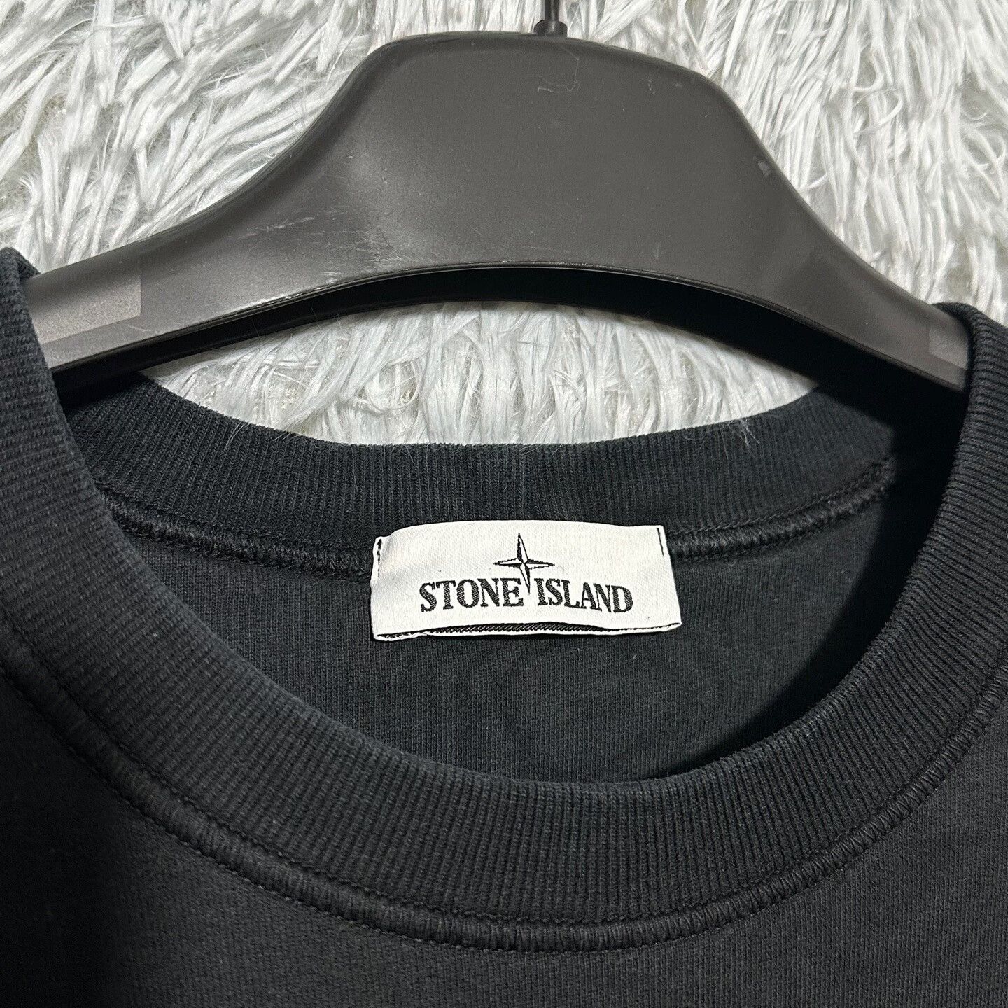 Stone Island black crew neck sweatshirt by stone island Size US XL / EU 56 / 4 - 4 Thumbnail