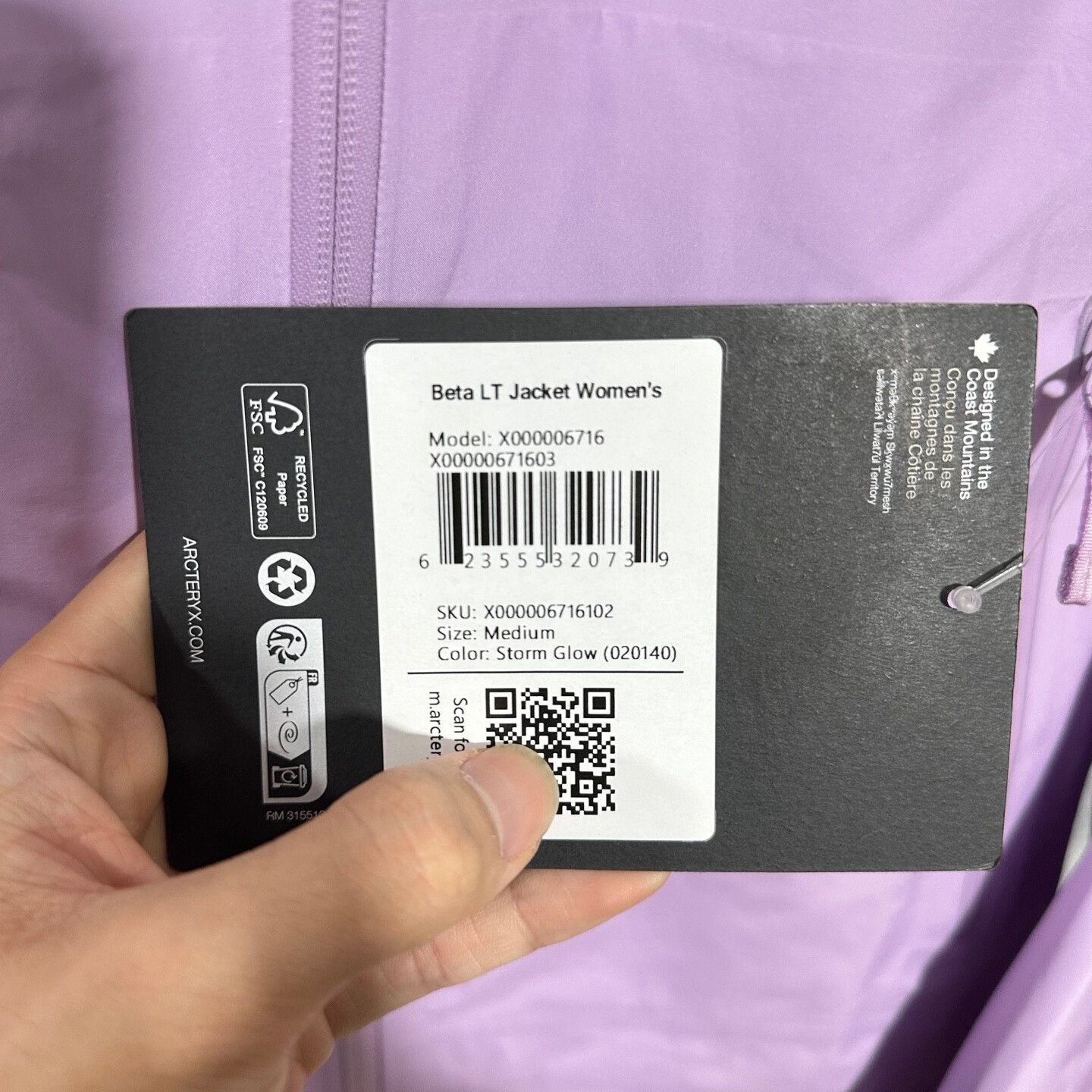 Arc'teryx Arcteryx Beta LT Jacket Hooded Purple M Size US M / EU 48-50 / 2 - 5 Thumbnail