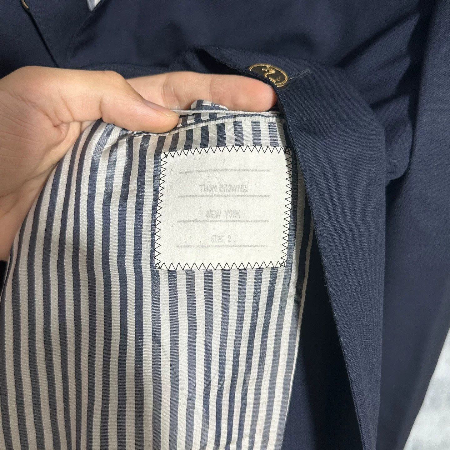 Thom Browne thom browne navy wool suit jacket Size US M / EU 48-50 / 2 - 6 Thumbnail