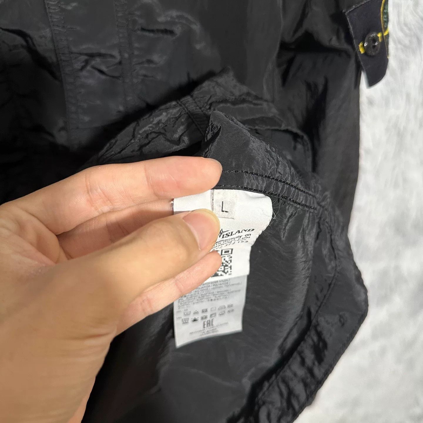 Stone Island stone island black metallic nylon jacket Size US L / EU 52-54 / 3 - 5 Thumbnail