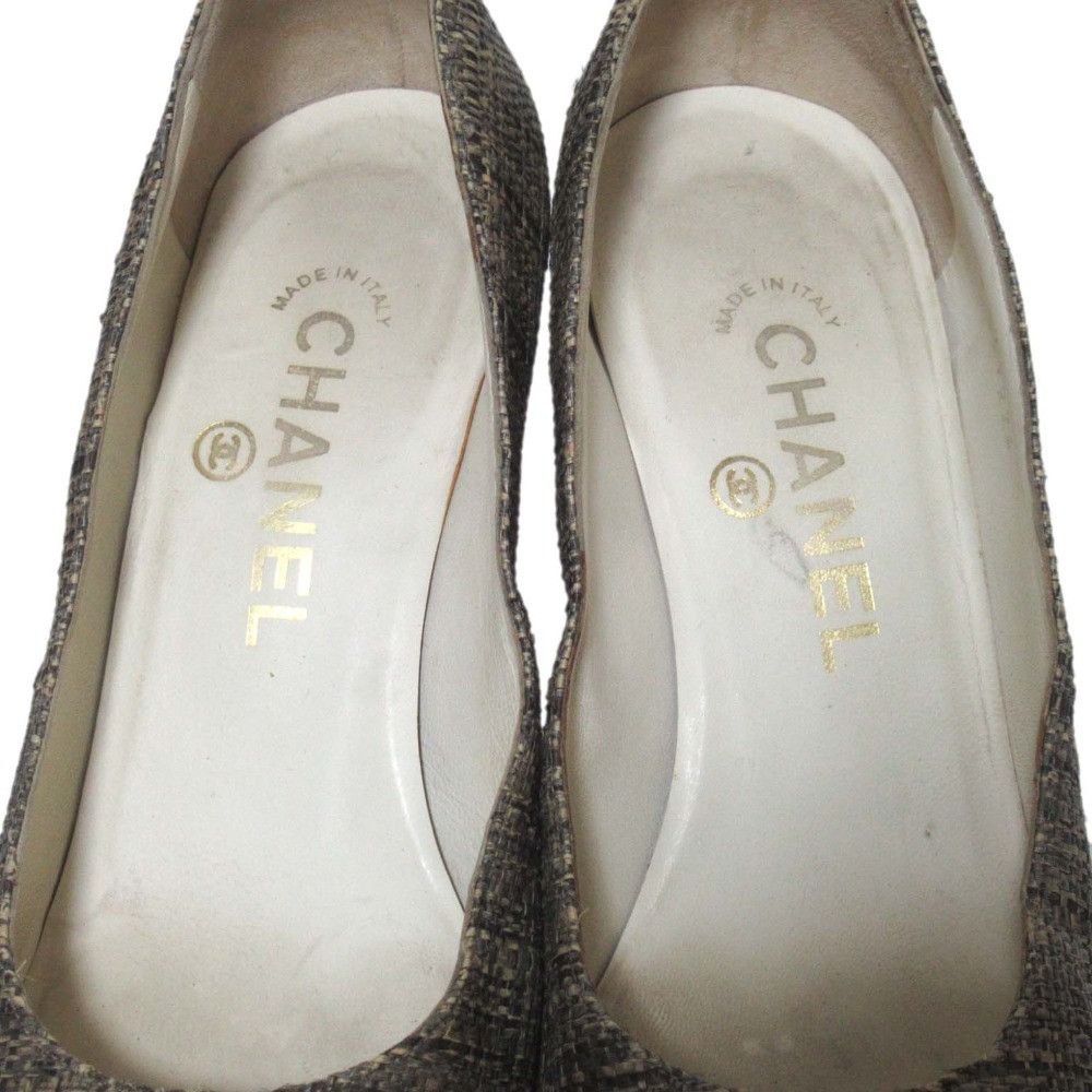 Chanel Chanel Chanel Coco Mark Tweed Platform Pumps Cotton Shoes G27226 DUTY FREE for USA Size ONE SIZE - 6 Thumbnail