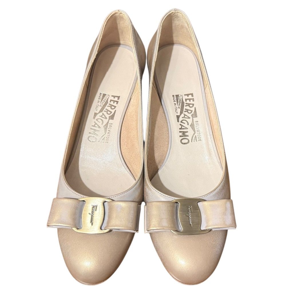 Salvatore Ferragamo Salvatore Ferragamo Salvatore Ferragamo Vara Ribbon Low Heel Pumps Leather Shoes DUTY FREE for USA Size ONE SIZE - 3 Thumbnail