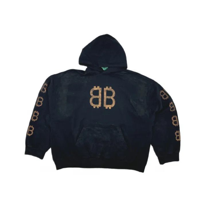 Balenciaga Balenciaga Logo Print Vintage Hoodie for Men Size US L / EU 52-54 / 3 - 2 Thumbnail