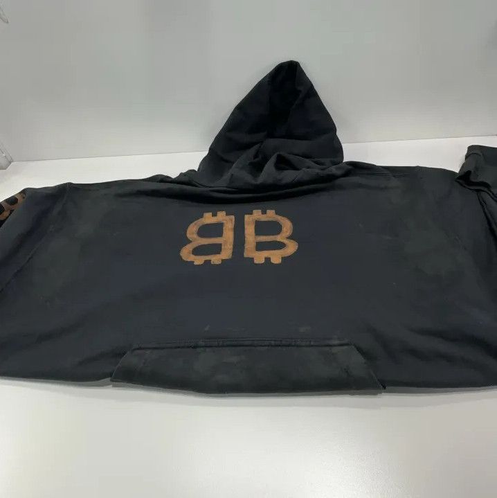 Balenciaga Balenciaga Logo Print Vintage Hoodie for Men Size US L / EU 52-54 / 3 - 7 Thumbnail