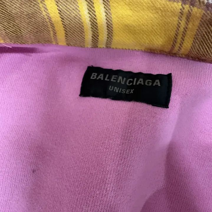 Balenciaga Balenciaga Yellow Checkered Long Sleeve Shirt Size US M / EU 48-50 / 2 - 6 Thumbnail