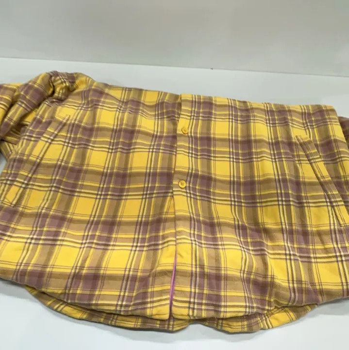 Balenciaga Balenciaga Yellow Checkered Long Sleeve Shirt Size US M / EU 48-50 / 2 - 10 Thumbnail