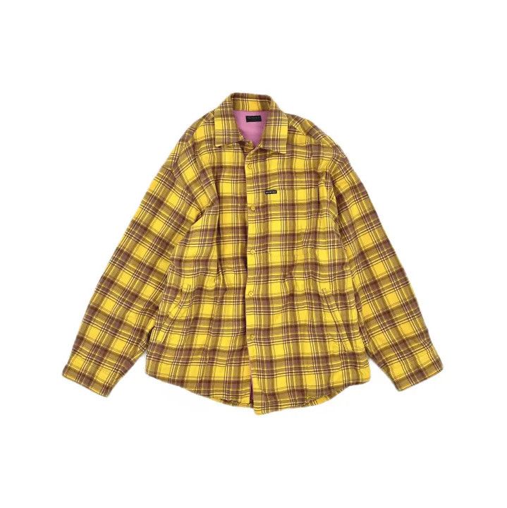 Balenciaga Balenciaga Yellow Checkered Long Sleeve Shirt Size US M / EU 48-50 / 2 - 2 Thumbnail