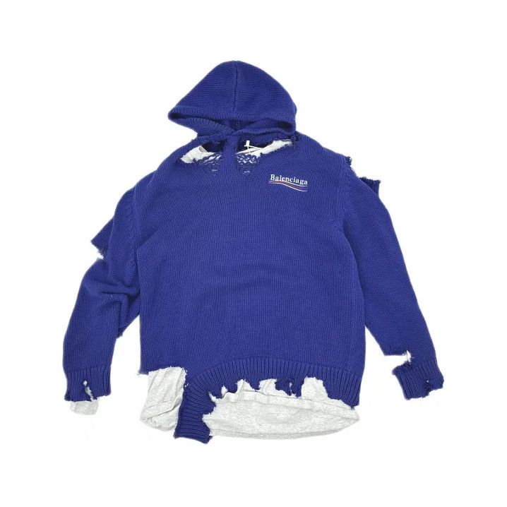 Balenciaga Balenciaga Classic Logo Embroidered Hooded Sweater Size US XS / EU 42 / 0 - 2 Thumbnail